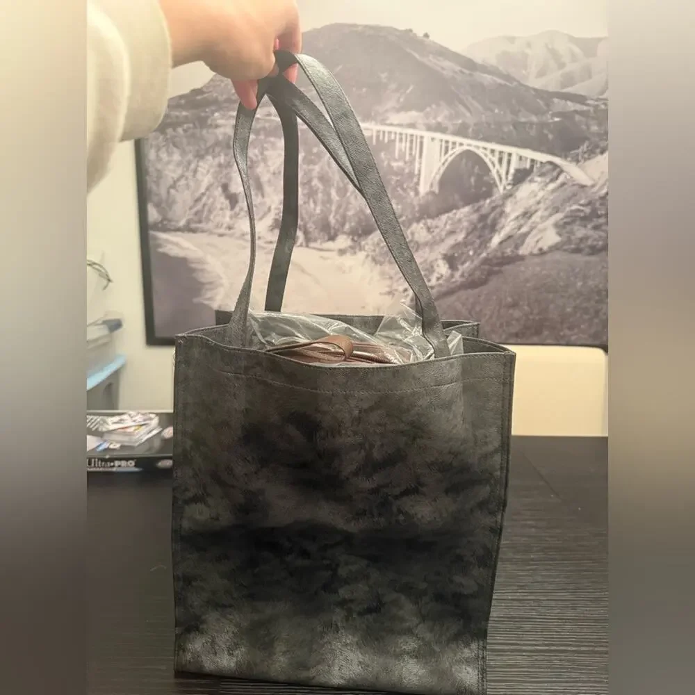 NWOT Mary Kay Charcoal Gray Tote Bag Faux Leather Purse